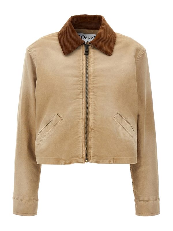 コーデュロイカラーコットンジャケット