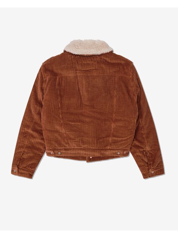 Shearling Collar Corduroy Jacket