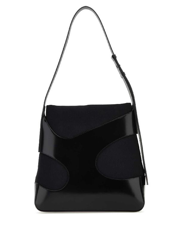 Cut-out Leather Tote Bag