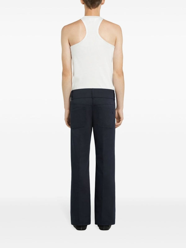 Logo Patch Cotton Sleeveless Top