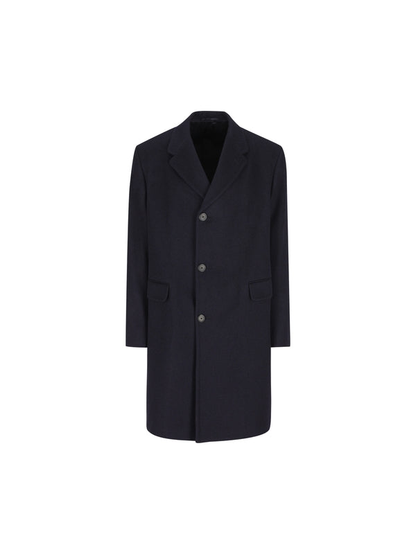 Virgin Wool Single Breasted Coat