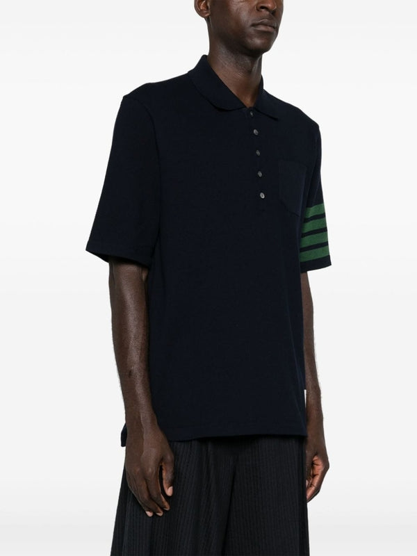 4-Bar Cotton Polo Shirt