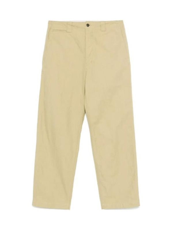 Wide Leg Cotton Chino Pants