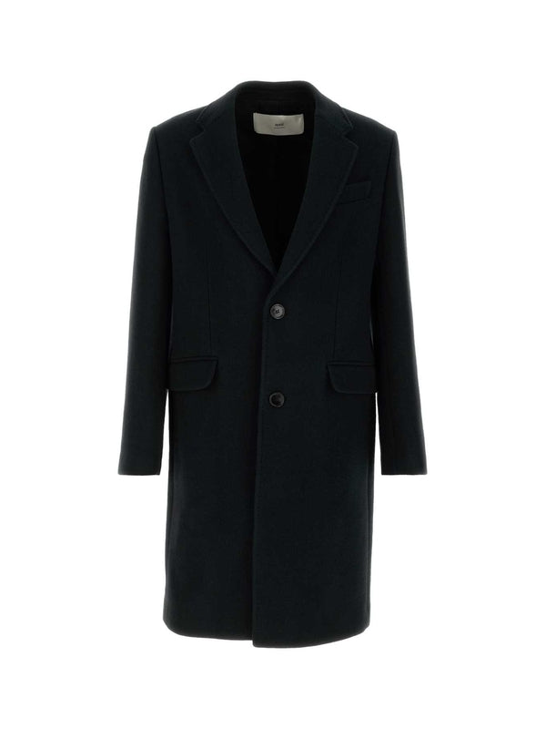 单排扣羊毛大衣