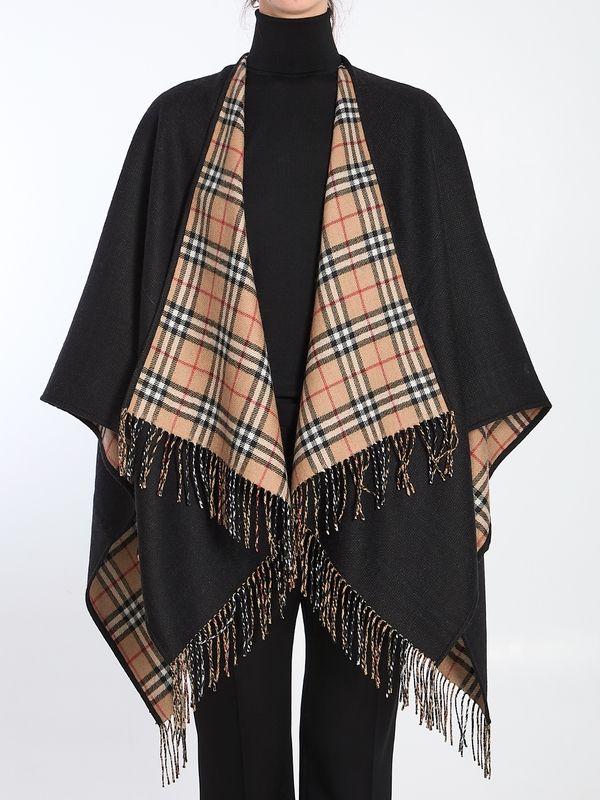 Wool Fringe Cape