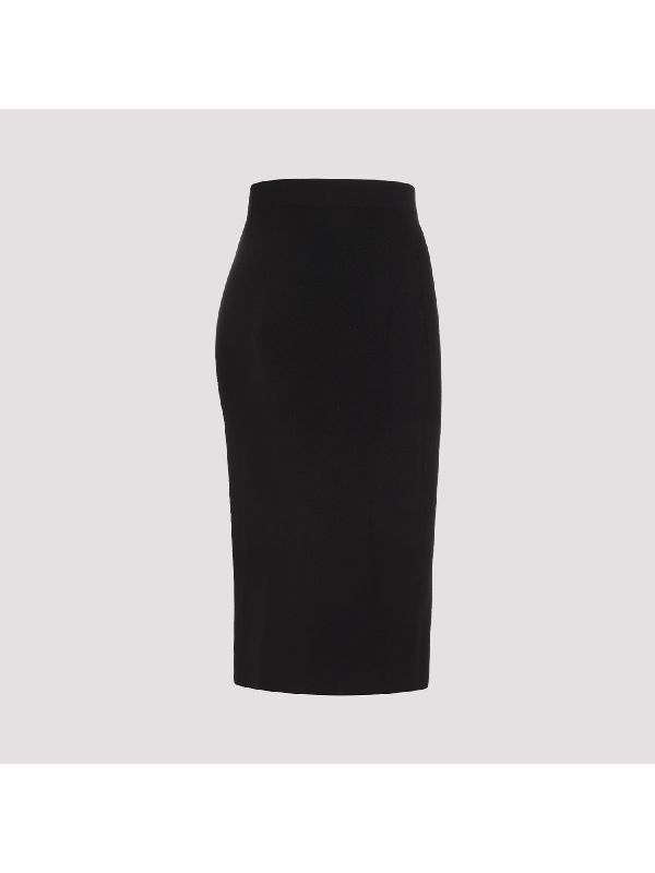 Wool Blend Pencil Skirt