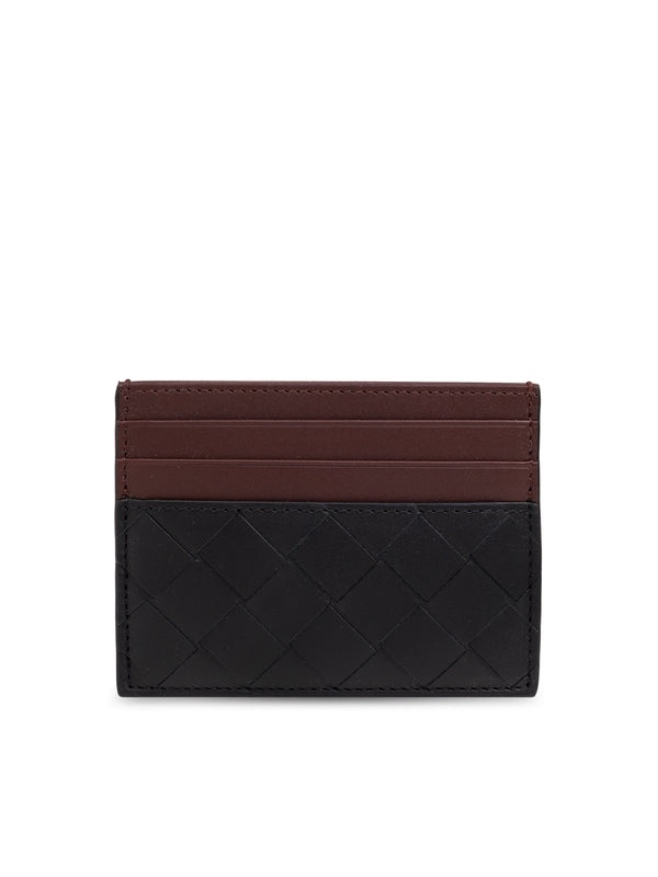 Intrecciato Leather Card Wallet