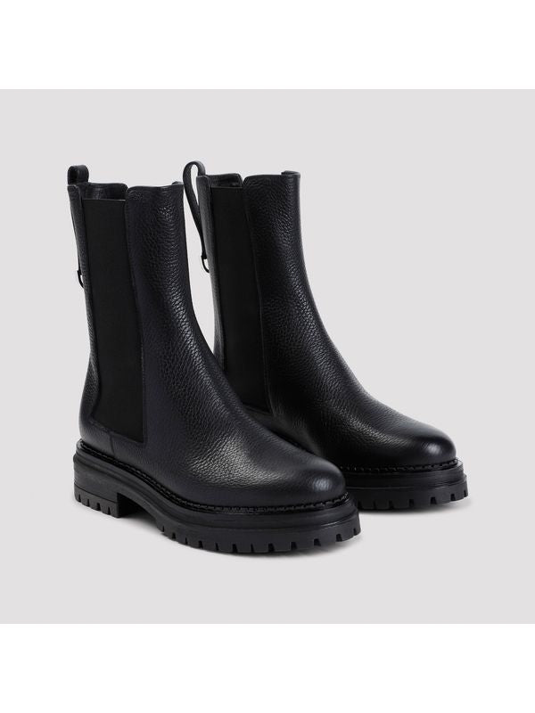 Black Leather Chelsea Boots