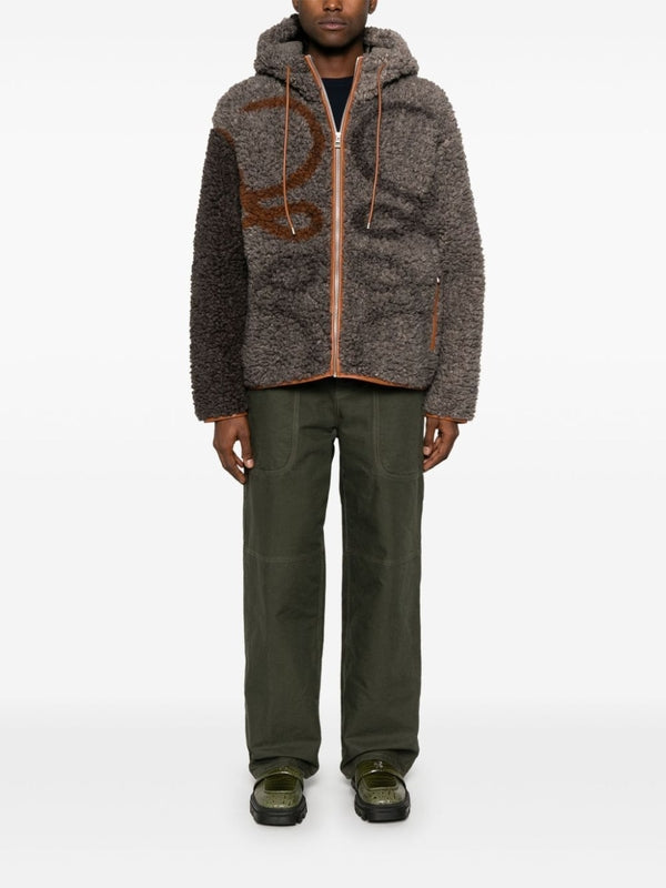 アナグラム ジャカード フリース フーディー ジャケット