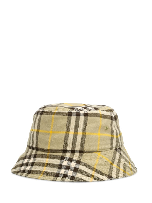 Check Cotton Bucket Hat