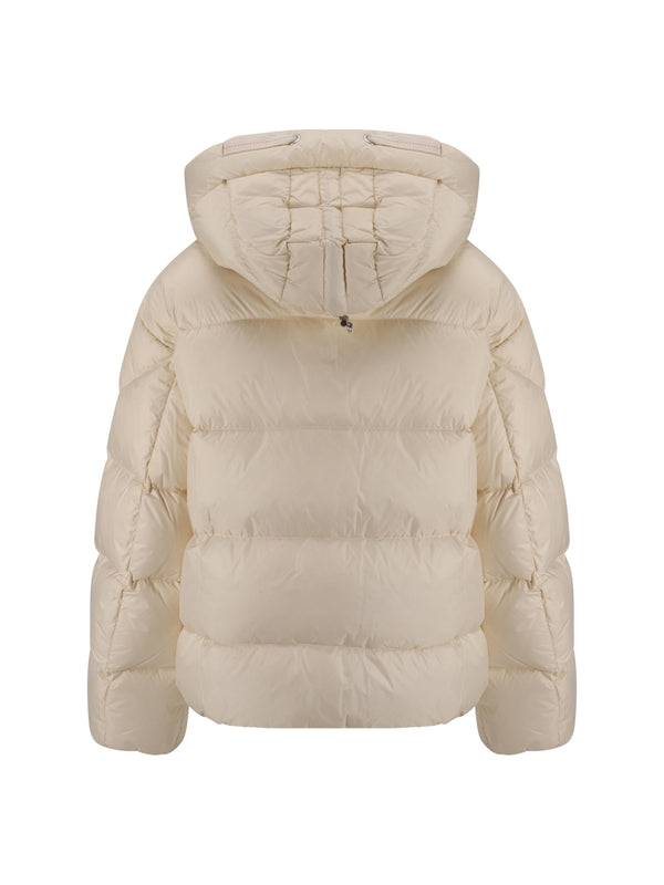 Tilly Logo Patch Nylon Hooded Puffer