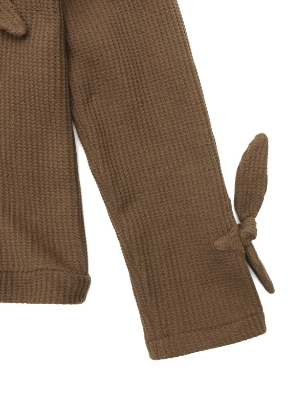 STAR Knot Waffle Knit Hoodie