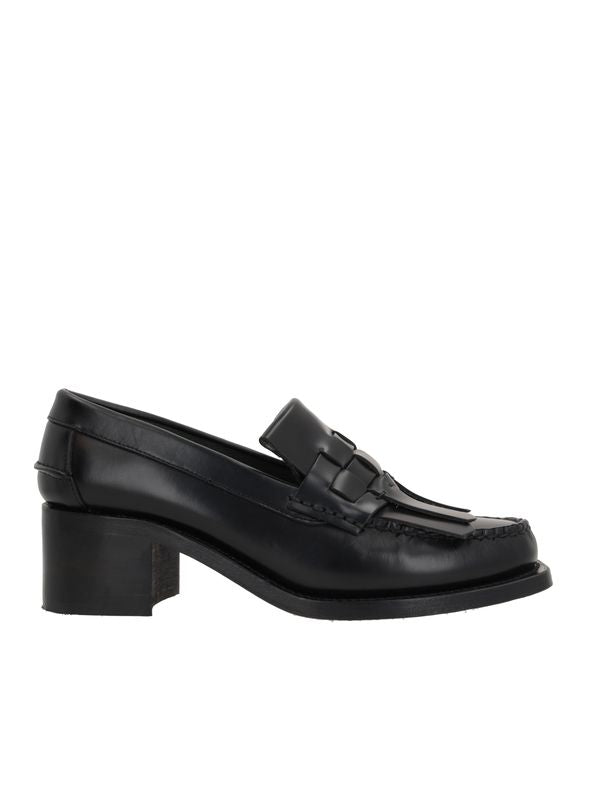 HEREU - Marti Fringe Leather Loafer Heels - Jente