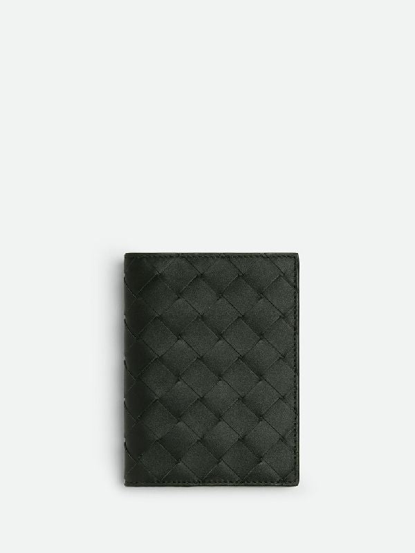 Two-tone Intrecciato Vertical Wallet