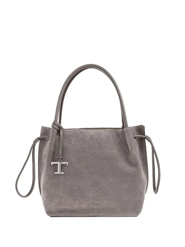 Tod'S Grey Tote Bags