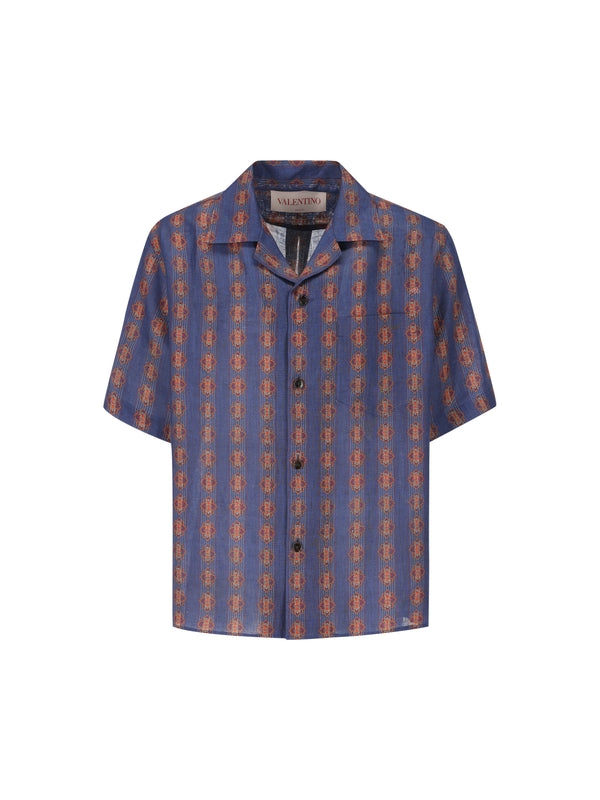 All-over Pattern Linen Shirt