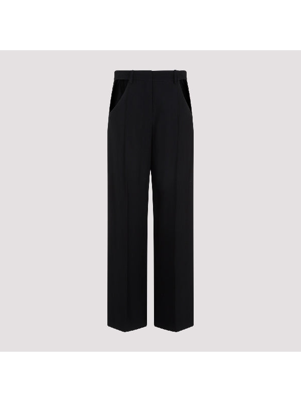 Wool Blend Cutout Pants