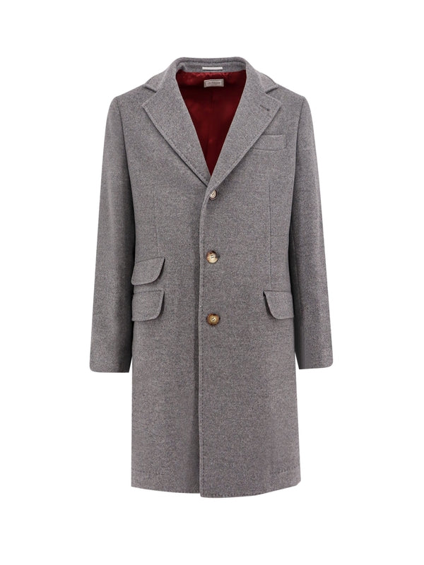 Single-Breasted Cashmere Coat