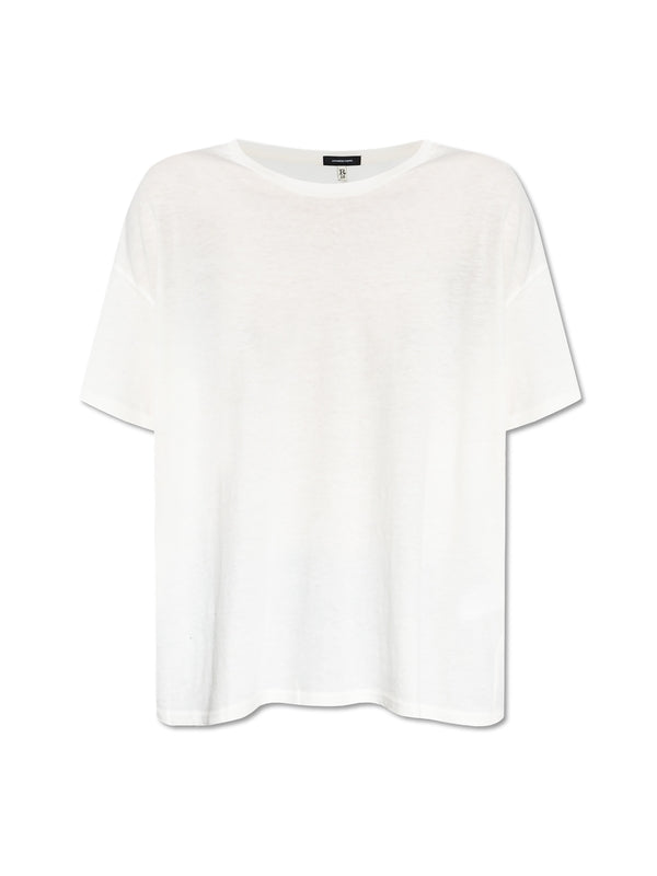 Crewneck Cotton Cashmere Short Sleeve T-Shirt