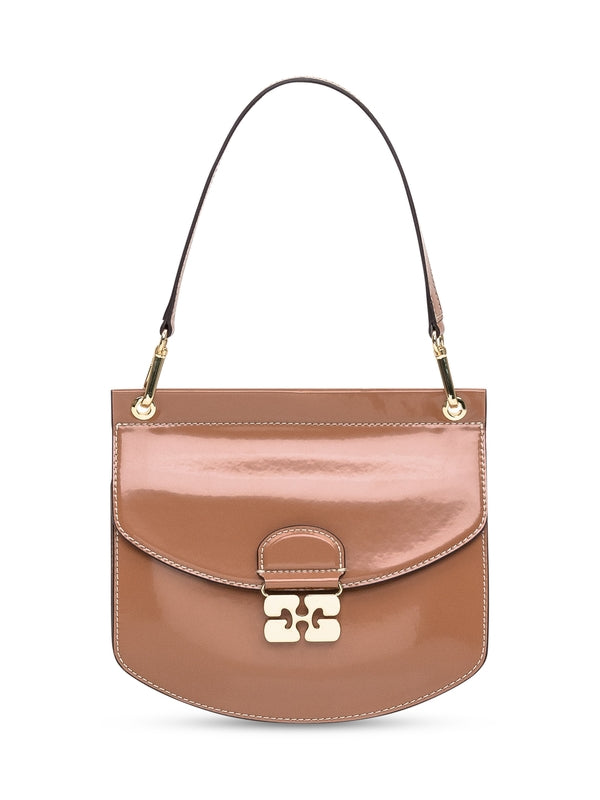 Butterfly Logo Flap Shoulder Bag