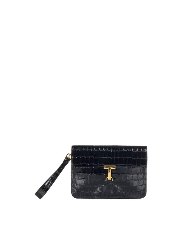 T Logo Snake Effect Card Holder