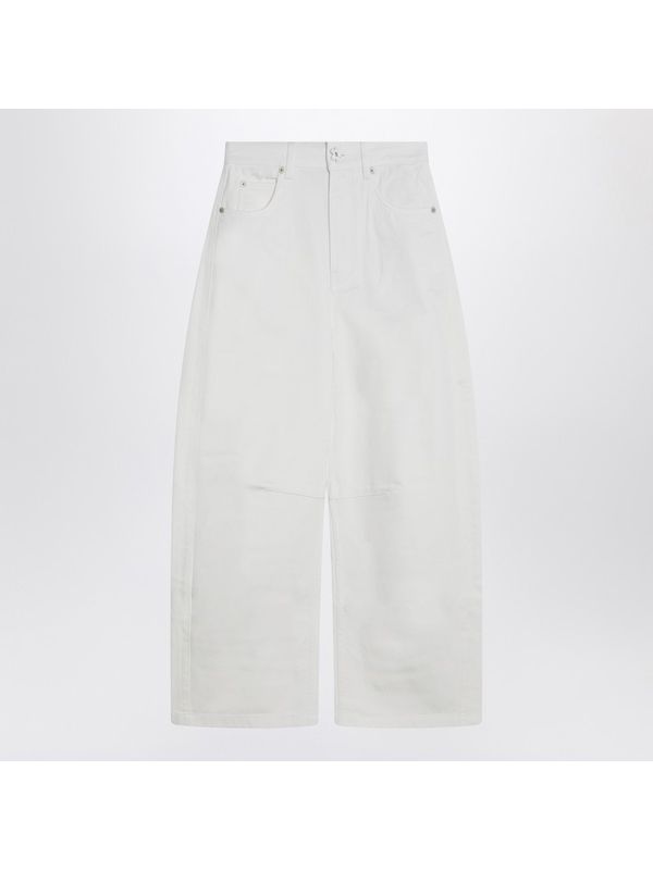 Back Logo Patch Wide-Leg Denim Pants