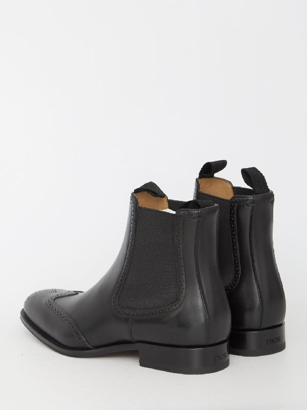 Black Leather Chelsea Boots