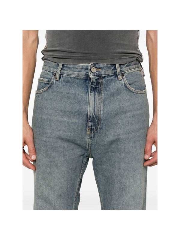 BALENCIAGA - Straight Washing Denim Pants - Jente