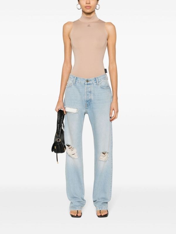 Cutout Cotton
  Denim Pants