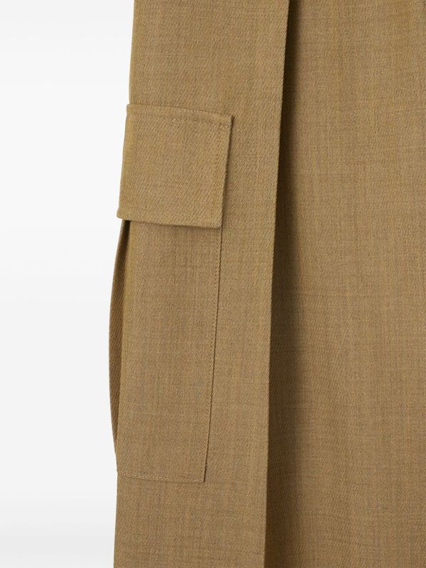 BURBERRY - Wide Pleats Cargo Pants - Jente