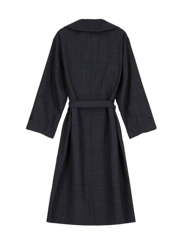 Check Pattern Wool Double Coat