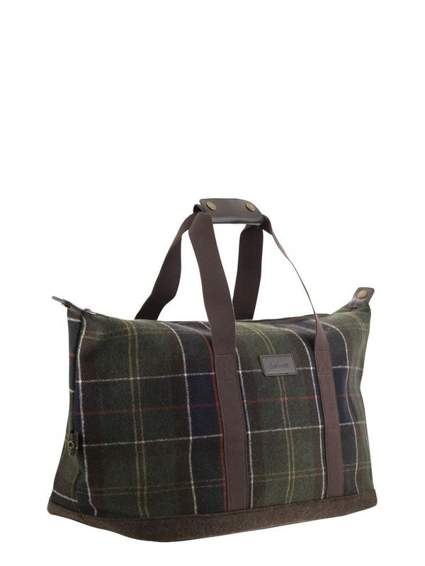 Logo Patch Tartan Check Duffel Bag