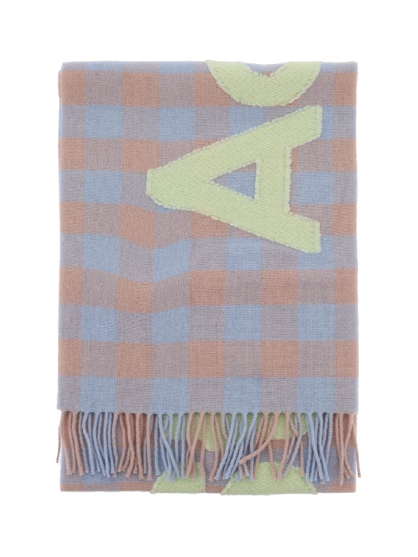 Check Logo Fringe Scarf - Jente