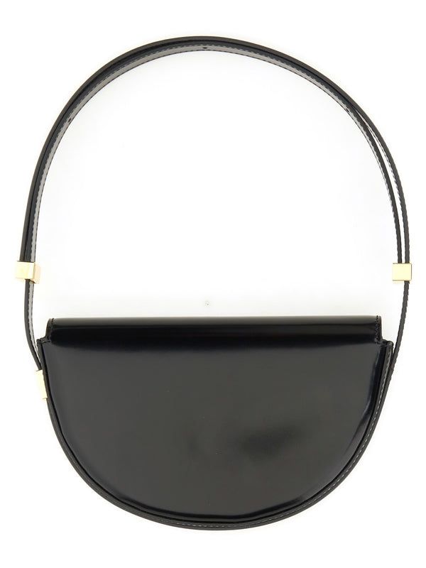 Black Leather Petit Shoulder Bag