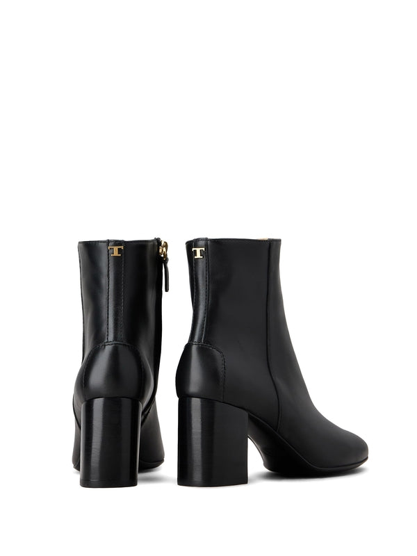 Black Leather Ankle Boots