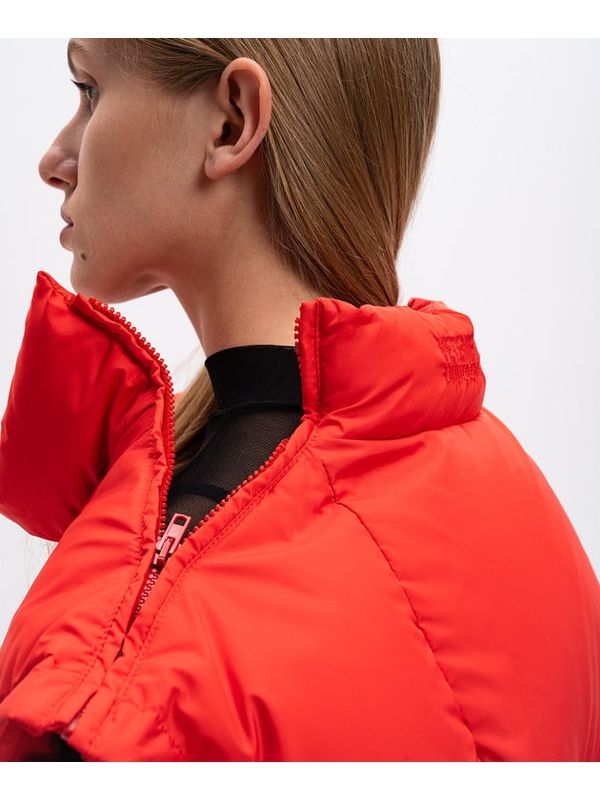 Back Logo Embroidered Nylon Quilted
  Padded Jacket Vest