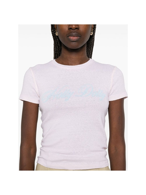 Slogan Print Cotton Short
  Sleeve T-Shirt