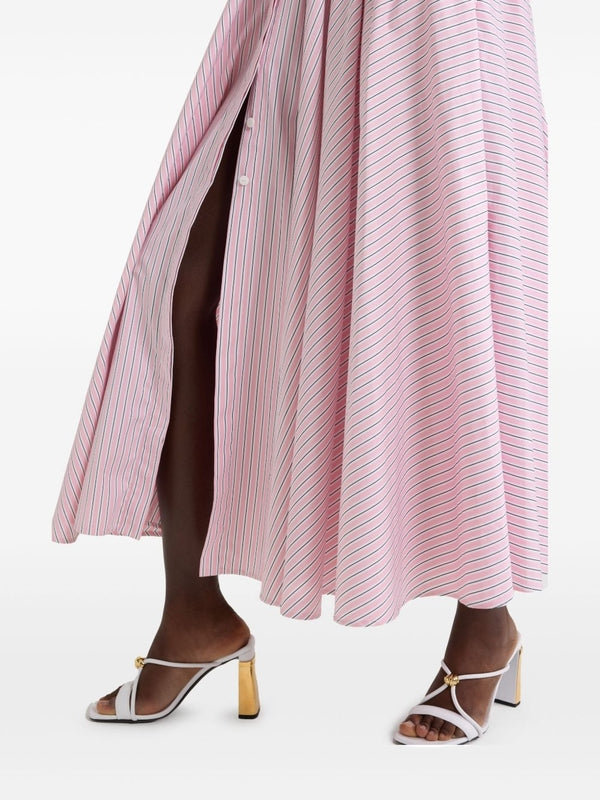 Halterneck Stripe Midi Dress