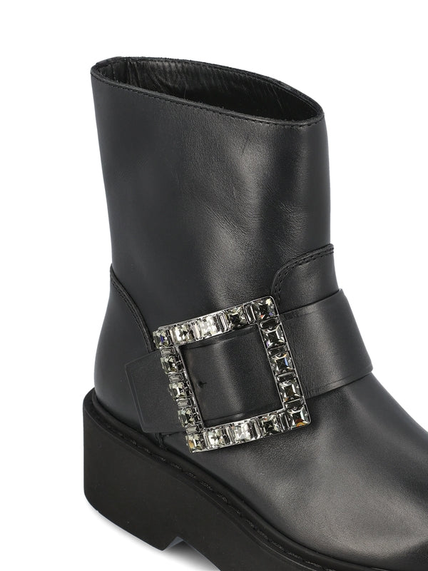 Viv Rangers Jewel Buckle Ankle Boots