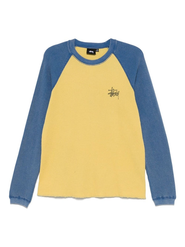 Stussy Blue Yellow Long Sleeve Top
