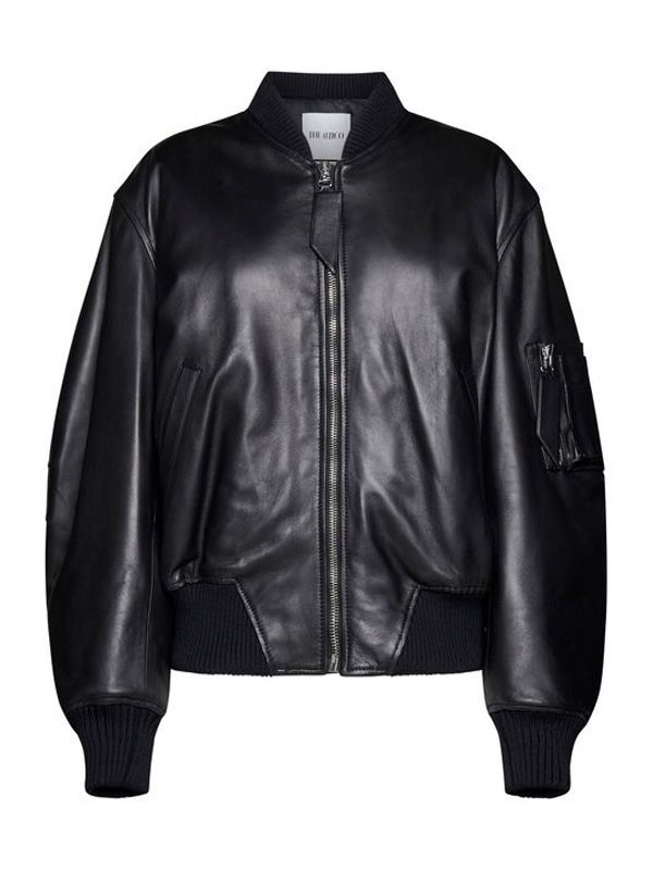 Anja Leather Bomber