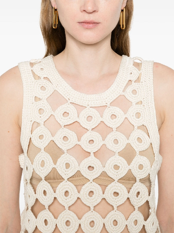 Stanza Crochet Cotton Knit
  Vest