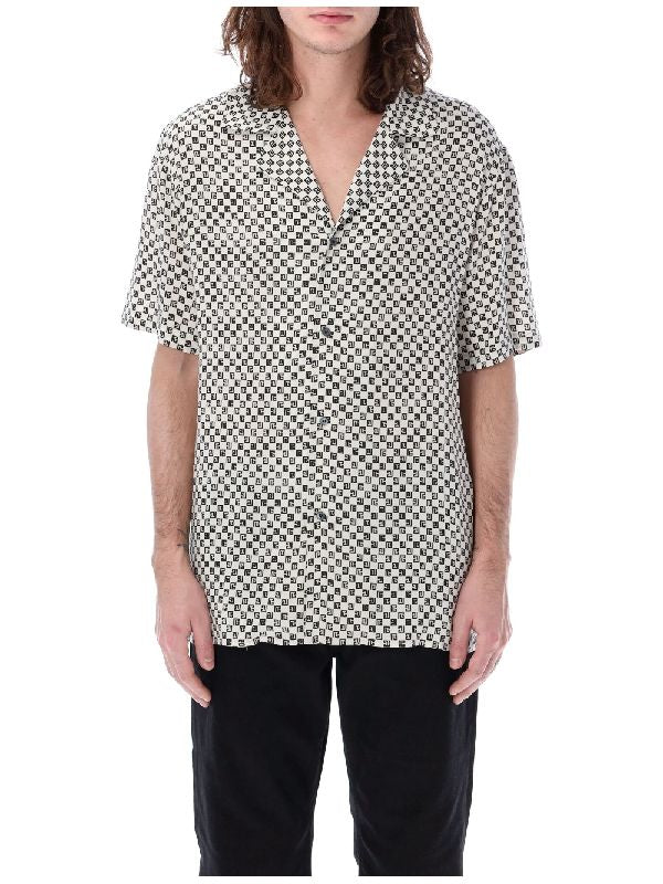 Allover Monogram Pattern Short-sleeve
  Shirt