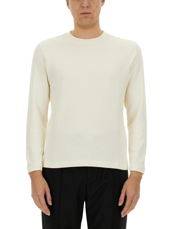 Crewneck Cotton Blend Knit