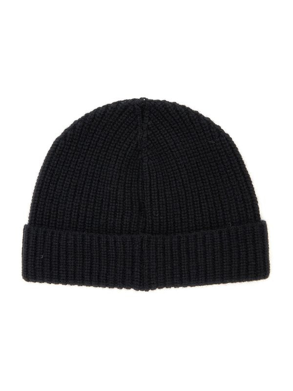 V Logo Embellished Cashmere Beanie