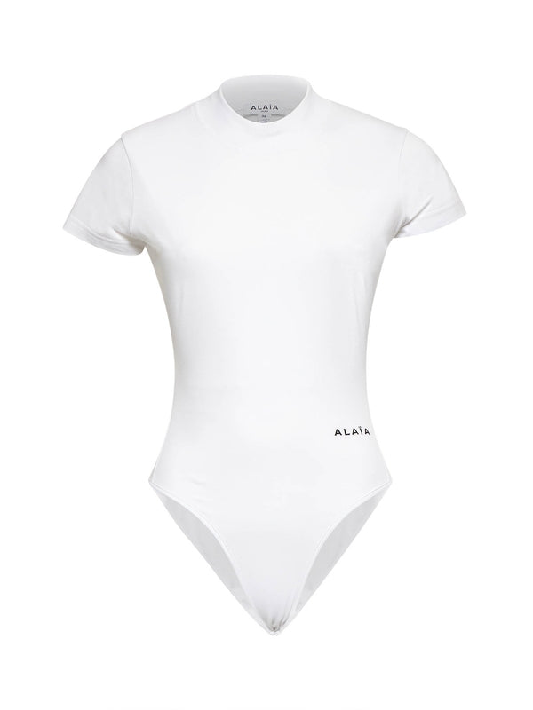 Logo Detail White Bodysuit