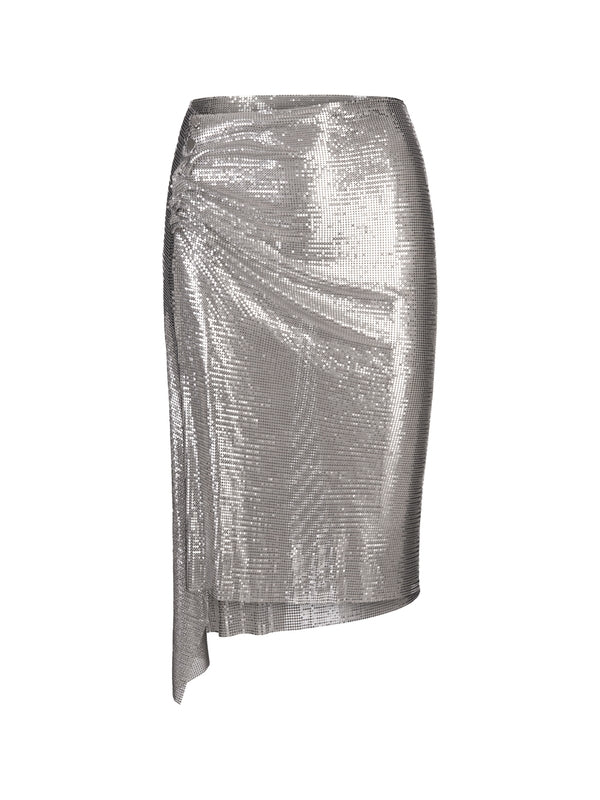 Chainmail Draped Asymmetric Skirt