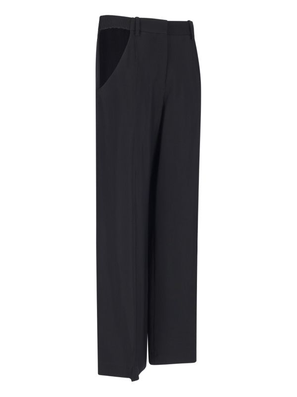 Wool Blend Cutout Pants