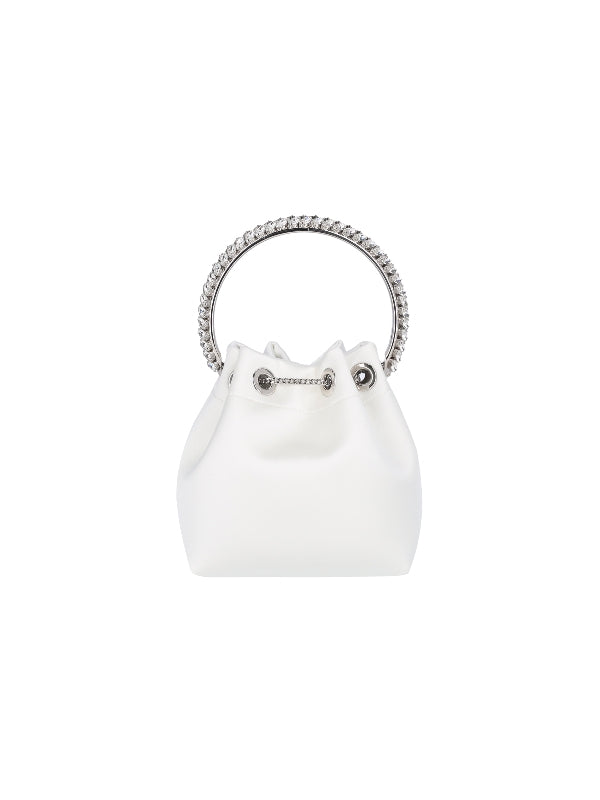 Bon Bon Crystal Satin Bucket Bag