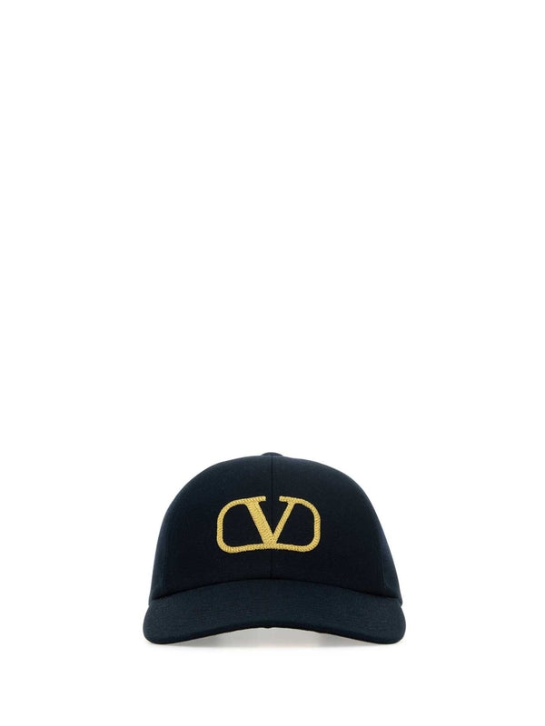 V Logo Cotton Ball Cap